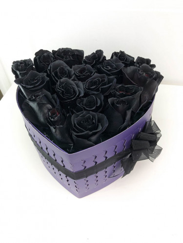 Черные розы сердце