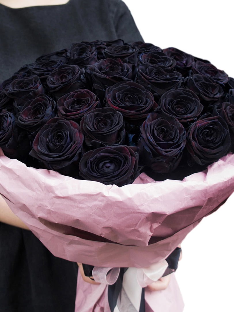 Букет черных роз 39 шт. купить с доставкой в Москве. Цена от 9750 ₽