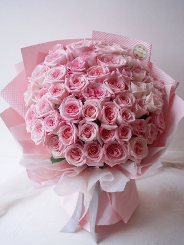 45 пионовидных роз Pink O’Hara (Пинк Охара) - 45 шт.