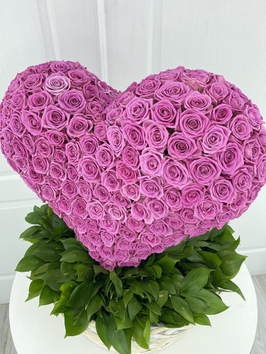 3D сердце из роз