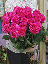 Розовые длинные розы 120 см фото 2