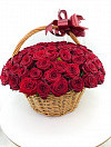 101 красная роза в корзине фото 1