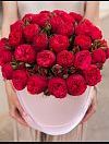 29 роз "Ред Пиано" в шляпной коробке фото 1