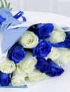 Синие розы микс 15 шт фото 3