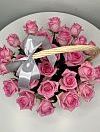 25 Розовых Роз в Корзине фото 4