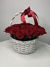 25 красных роз в корзине фото 2