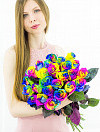Букет разноцветных роз фото 4