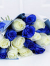 Синие розы микс 15 шт фото 2