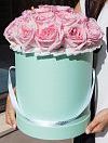 21 пионовидная роза Pink O’Hara в шляпной коробке фото 1