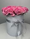 15 Розовых Роз в Шляпной Коробке фото 4