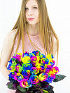 Букет разноцветных роз фото 2