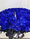 101 синяя роза в корзине фото 1