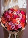 Букет из 25 роз цвета микс Россия фото 1