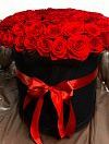 101 роза красная в шляпной коробке фото 1