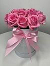 15 Розовых Роз в Шляпной Коробке фото 2