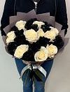 Белые и черные розы микс 25 штук фото 1